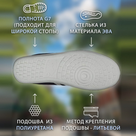 Кроссовки рабочие ПУ из кожевенного велюра синие размер 42