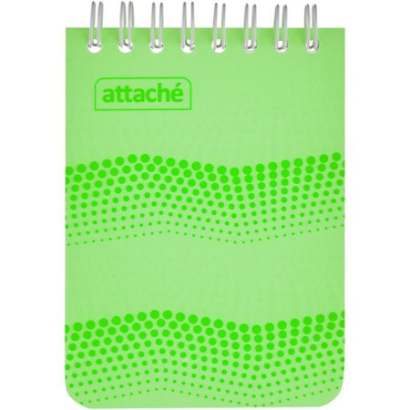 Блокнот Attache Waves Конференц А6 50 листов зеленый в клетку на спирали (103х157 мм) Блокнот Attache Waves Конференц А6 50 листов зеленый в клетку на спирали (103х157 мм)