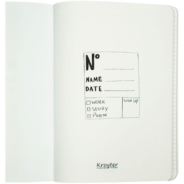 Тетрадь общая Kroyter Crema А5 40 листов в клетку на скрепке (обложка в  ассортименте)