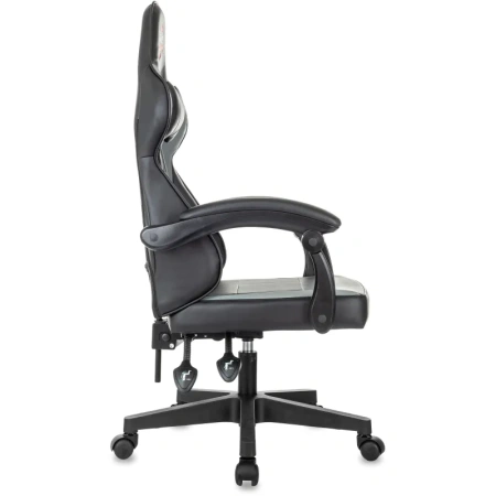 Кресло игровое Easy Game EG-907 чёрное/серое (экокожа, пластик)