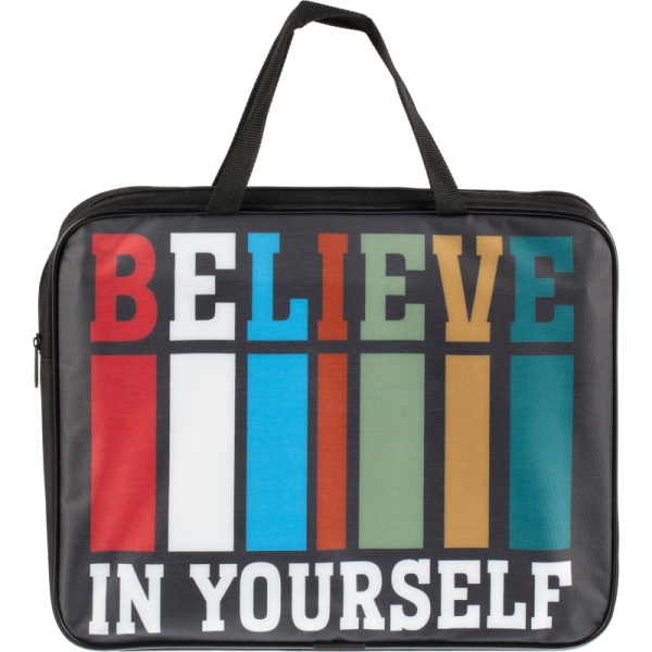 Папка школьника А4 с ручками + твердое дно, ШИРОКАЯ,ПШ-11, ВЕРЬ В СЕБЯ 2023