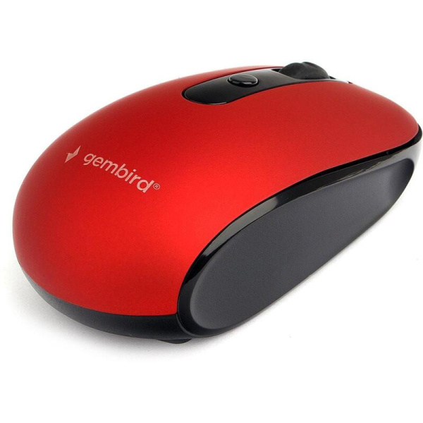 Мышь беспроводная Gembird MUSW-355-R черная/красная