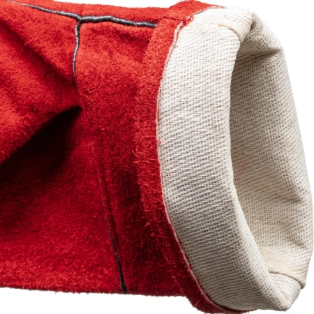 Краги сварщика спилковые TOPFORT пятипалые красные