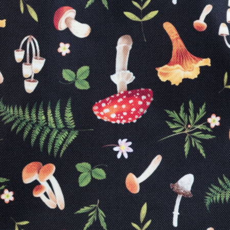 Рюкзак Комус Класс (№1 School) Квадро Грибы черный