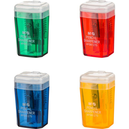 Точилка для карандашей M&G с контейнером пластиковая Точилка для карандашей M&G с контейнером пластиковая