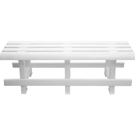 Скамья садовая пластиковая №3 белая (1200х400х420 мм)