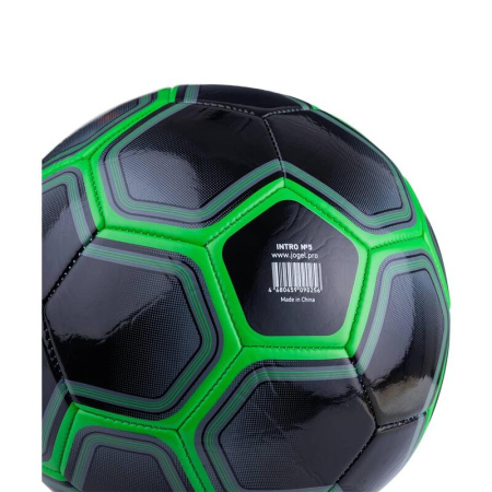 Мяч футбольный Jоgel ntro №5 черный/зеленый
