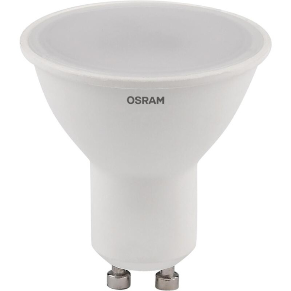 Лампа светодиодная Osram 5 Вт GU10 (PAR, 6500 К, 400 Лм, 220 В, 5 штук в  упаковке, 4058075584839)