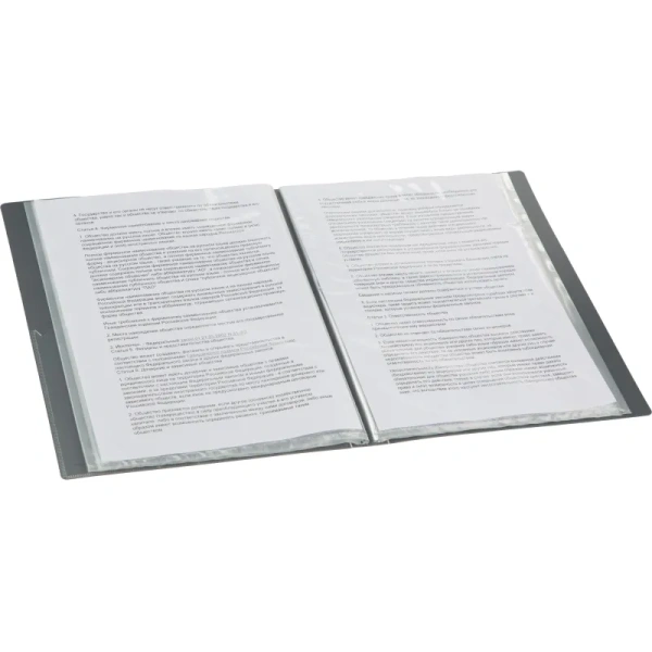 Папка файловая Комус Русская серия Mountain 20 файлов 17/0.9 A4 серая