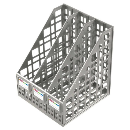 Лоток для бумаг Attache вертикальный 3 отделения серый