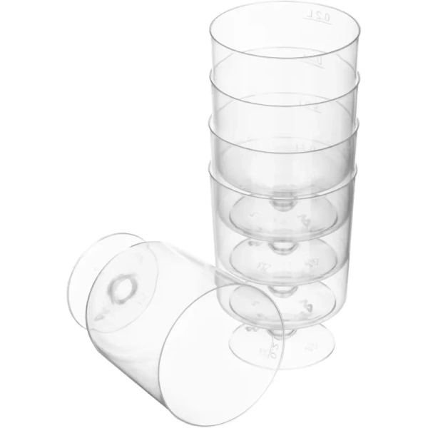 Бокал одноразовый для вина пластиковый 200 мл прозрачный 6 штук в упаковке Комус Стандарт