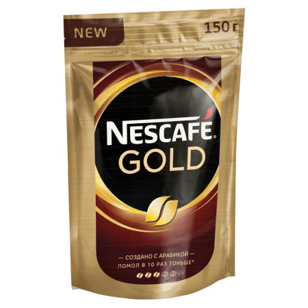 Кофе растворимый Nescafe Gold 150 г (пакет)