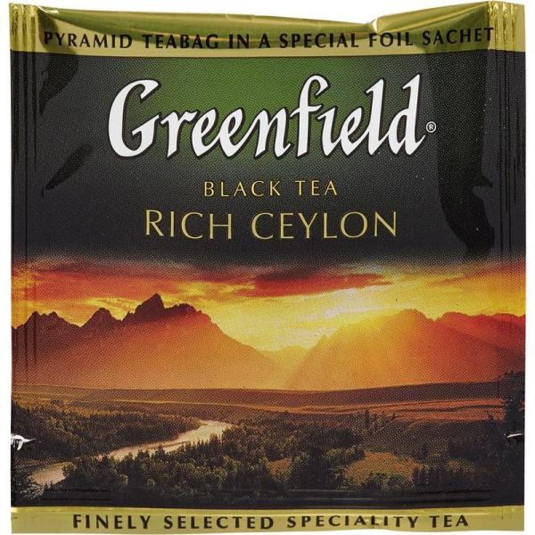 Чай Greenfield Rich Ceylon черный 20 пакетиков-пирамидок