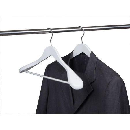 Вешалка-плечики анатомическая Attache деревянная белая (размер 48-50)