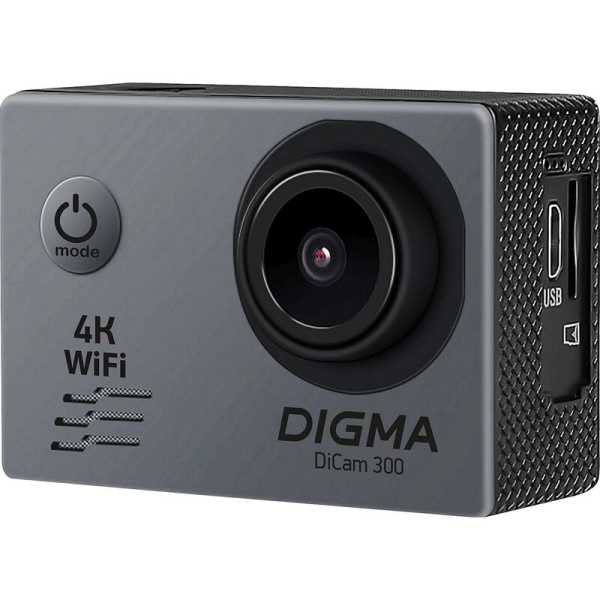 Экшн-камера Digma DiCam 300 серая