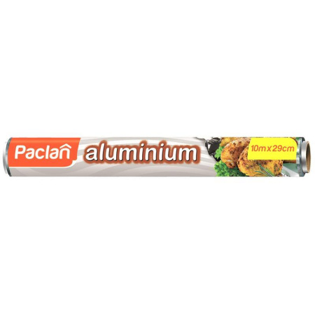 Фольга пищевая алюминиевая Paclan 29 cм x 10 м (толщина 13 мкм) Фольга пищевая алюминиевая Paclan 29 cм x 10 м (толщина 13 мкм)
