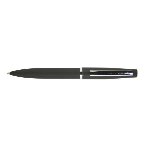 Ручка шариковая автоматическая Bruno Visconti Portofino синяя (черный корпус, толщина линии 0.7 мм)