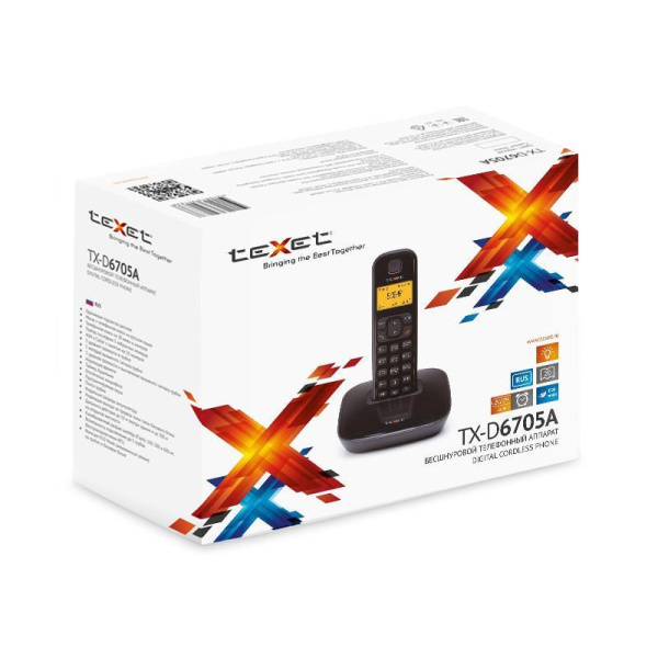 Радиотелефон TeXet TX-D6705A черный