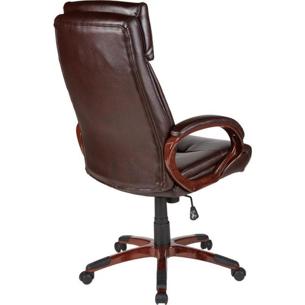 Кресло для руководителя Easy Chair 628 TR коричневое (рециклированная кожа с компаньоном, пластик)