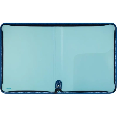 Папка-конверт на молнии Комус A4 синяя 500 мкм