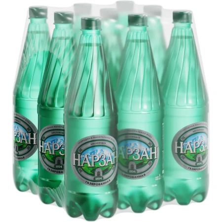 Вода минеральная Нарзан лечебно-столовая газированная 1 л