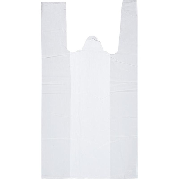 Пакет-майка ПНД 12 мкм белый (25+12х45 см, 200 штук в упаковке)