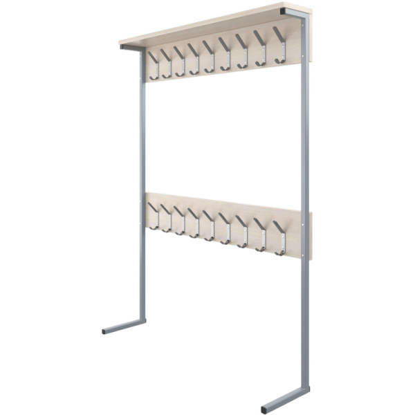 Вешалка односторонняя Комус Мебель (дуб шамони светлый/серый,  1200х275х1600 мм)