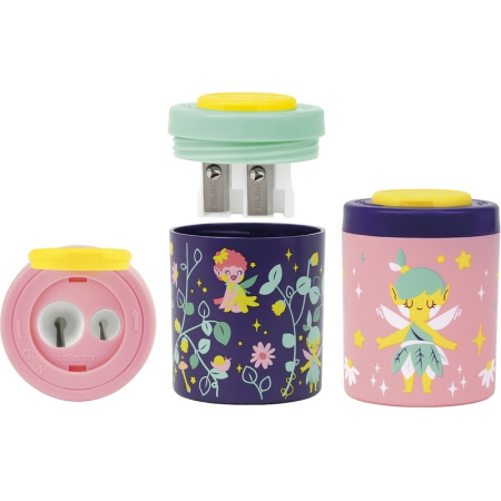 Точилка для карандашей Milan Fairy tale с контейнером пластиковая Точилка для карандашей Milan Fairy tale с контейнером пластиковая