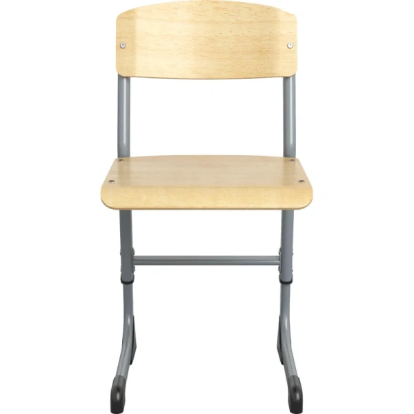 Стул ученический Комус Мебель натуральный/серый регулируемый рост 3-5