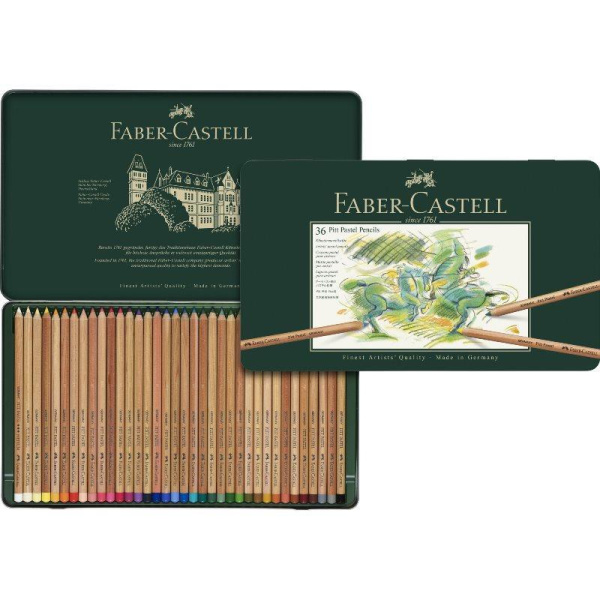 Карандаши цветные пастельные Faber-Castell Pitt Pastel 36 цветов (металлическая коробка)