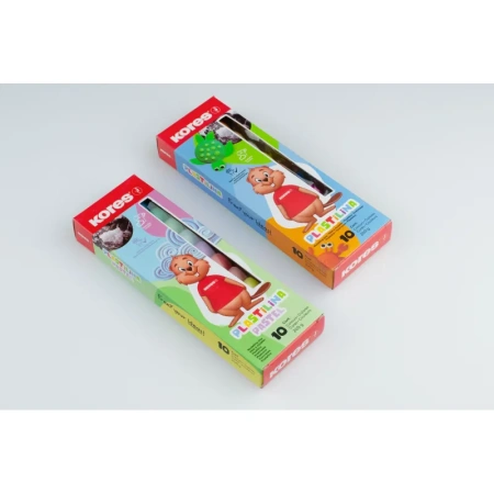Пластилин классический Kores Plastilina 10 цветов 200 грамм