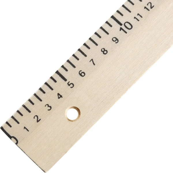 Линейка 50 см и 75 см деревянная коричневая с держателем (2 штуки в  упаковке)