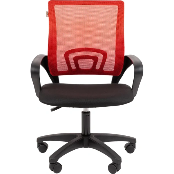 Кресло офисное Комус Мебель Easy Chair 304 LT красное/чёрное  (сетка/ткань, пластик)