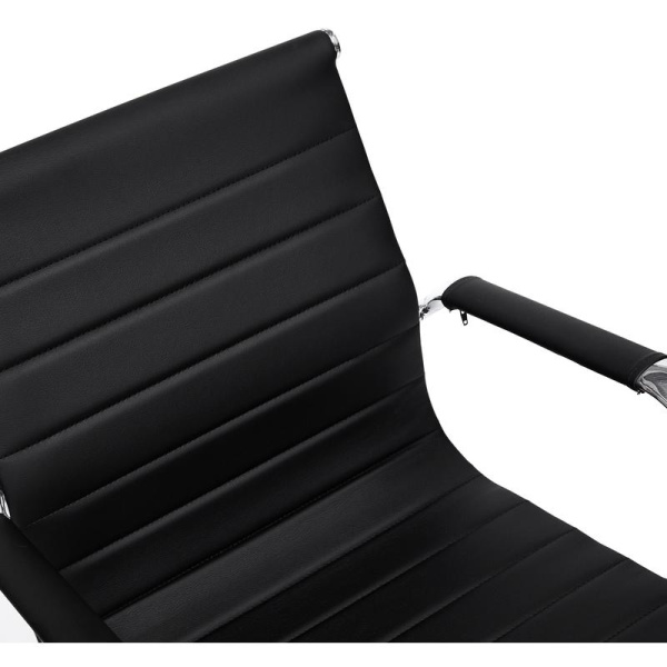 Кресло офисное TetChair Urban-Low черное (искусственная кожа, металл)