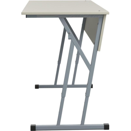 Стол ученический двухместный Комус (серый, рост 3-7)