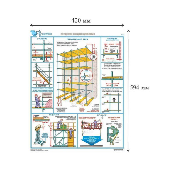 Плакат информационный безопасность работ на высоте