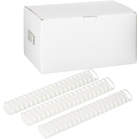 Пружины для переплета пластиковые 45 мм белые (50 штук в упаковке)