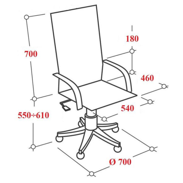 Кресло для руководителя Бюрократ CH-609SL/Eco черное (экокожа, металл)