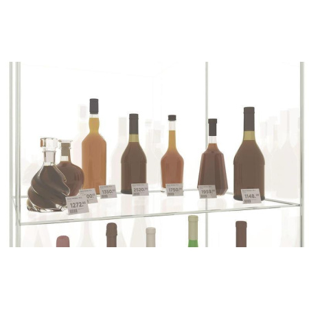 Ценникодержатель-подставка ПЭТ 80х60 мм прозрачный (20 штук в упаковке)