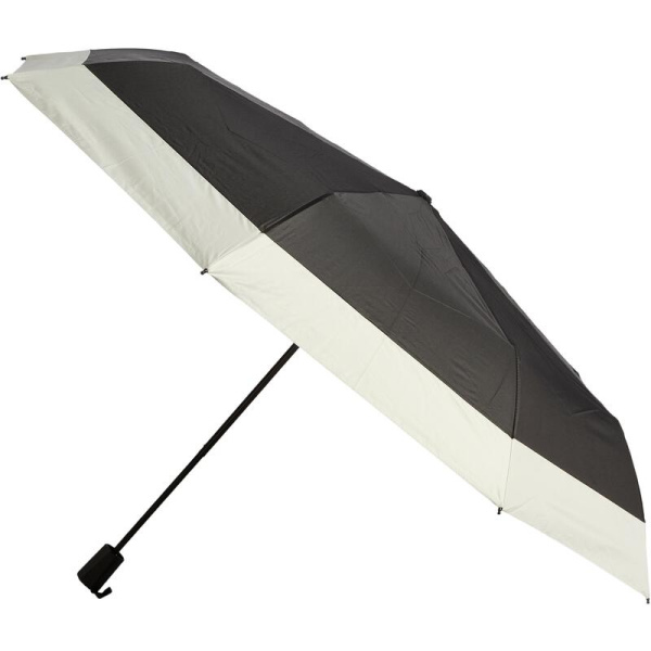 Зонт складной механика 8 спиц черный/белый