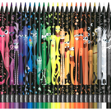 Карандаши цветные Maped Color'Peps Monster 24 цвета трехгранные