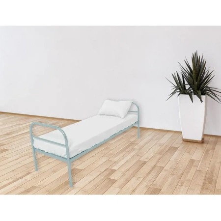 Кровать одноярусная Эконом + металлическая (серый, 809х720х1966 мм)