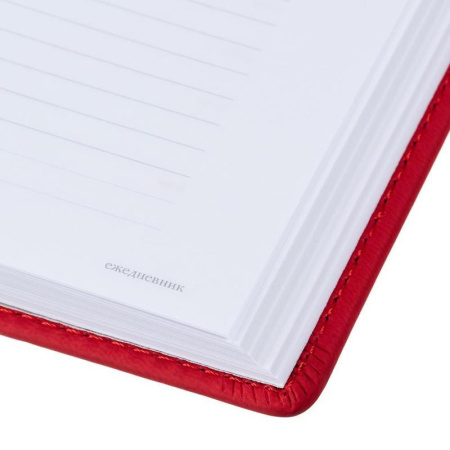 Ежедневник недатированный Attache Velvet искусственная кожа Soft Touch  A5+ 136 листов красный (146х206 мм)