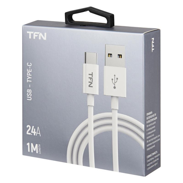 Кабель TFN USB A - USB Type-C 1 метр (TFN-CUSBCUSB1MTPWH)
