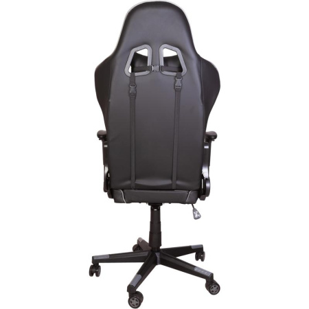 Кресло игровое Gramber В05 серое/черное (экокожа, пластик)