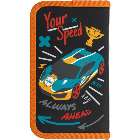 Пенал односекционный Комус Класс Your Speed черный