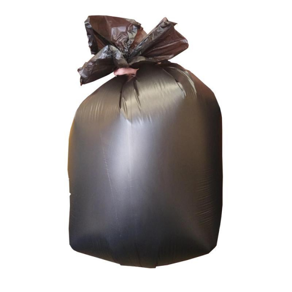 Мешки для мусора на 120 л черные (ПНД, 14 мкм, в рулоне 10 штук, 70х110 см)