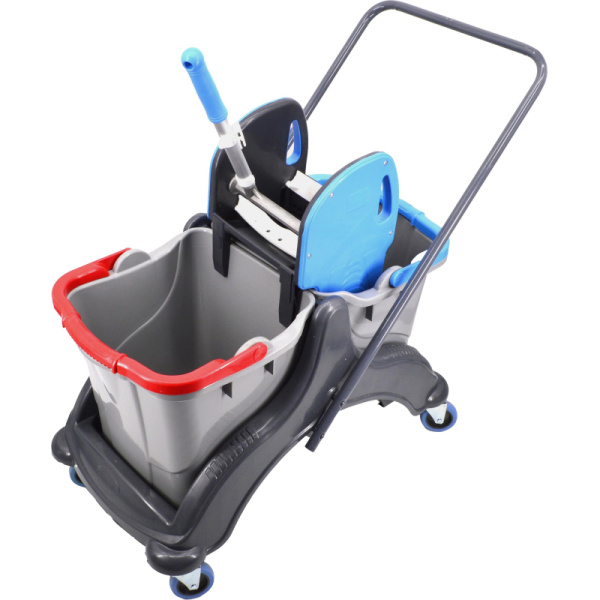 Тележка уборочная A-VM CK750-Grey 2-ведерная с отжимом 2x25 л