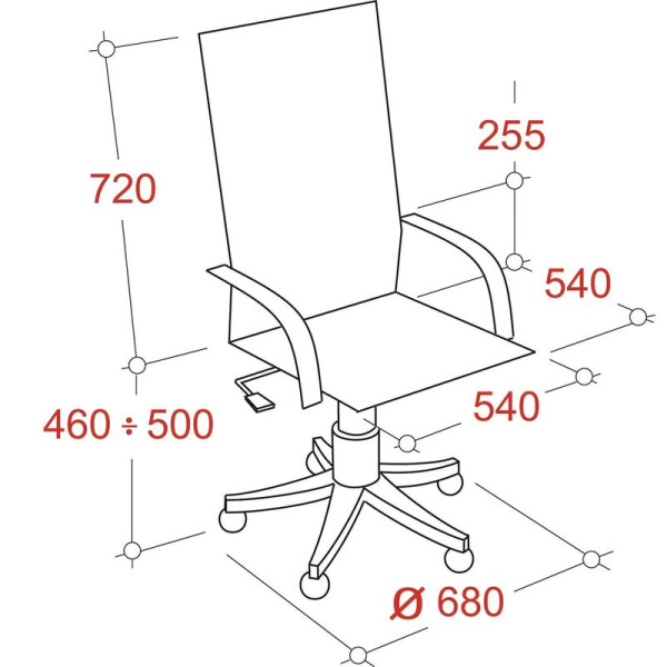 Кресло для руководителя Easy Chair 604 RT черное (рециклированная кожа с компаньоном, пластик)