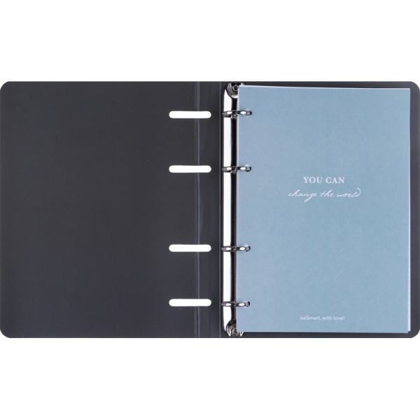 Тетрадь общая Be Smart Botanica А5 120 листов в клетку на кольцах  (обложка с рисунком эвкалипт, с перфорацией, матовая ламинация)